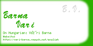 barna vari business card